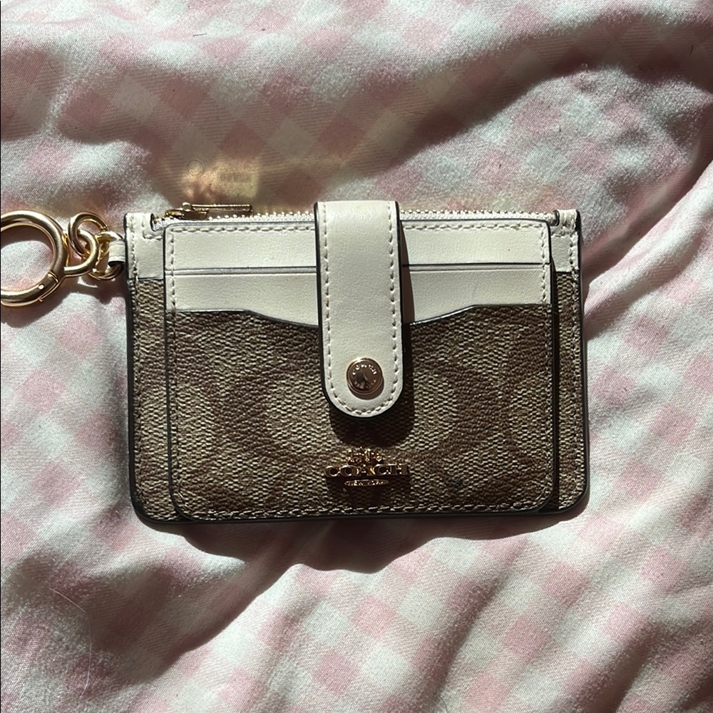 Coach Brown and Cream Card Holder (has not been used)
